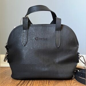 Corkor black vegan cork crossbody bag NWT